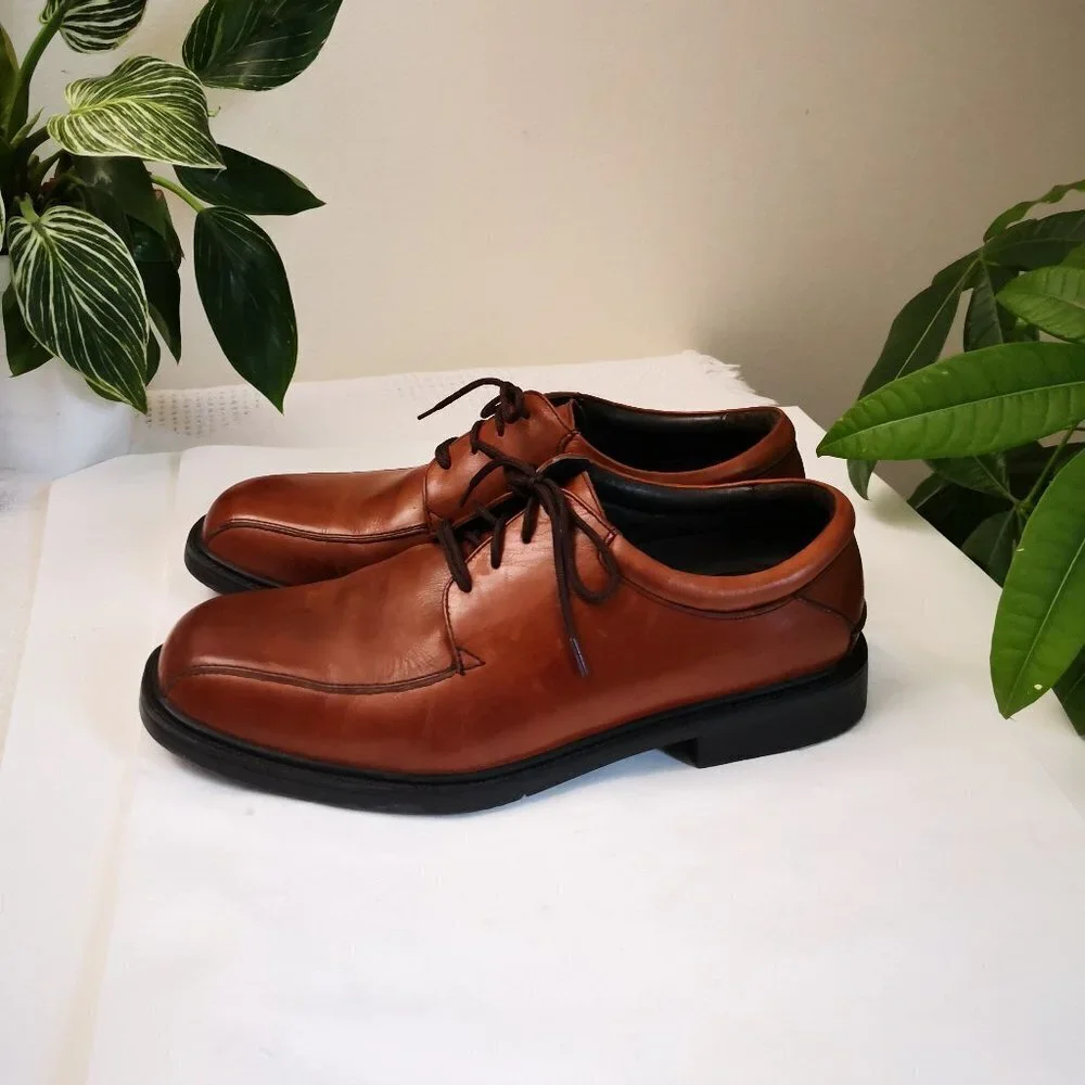 Nunn Bush‎ Men's Kore Pro Bicycle Toe Oxford Cognac Size 8.5